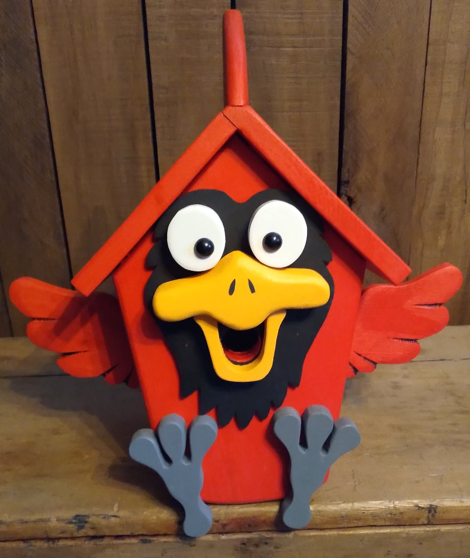 Cabane d'oiseau rouge